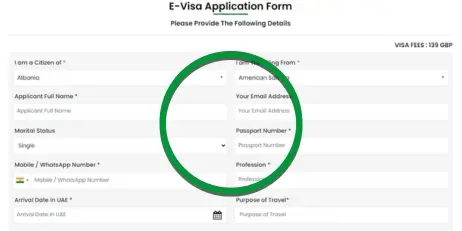 Apply Dubai Visa Step three